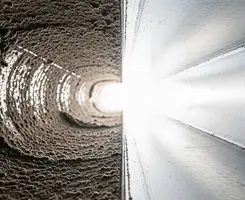 air duct cleaning services showing interior duct system inspection and cleaning in Atlanta, GA